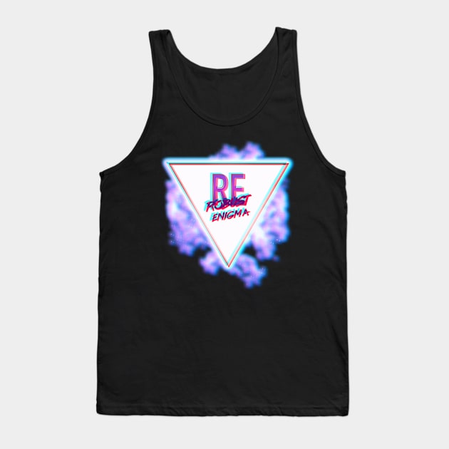 Red/Blue 3D Vaporwave Logo Tank Top by RobustEnigma